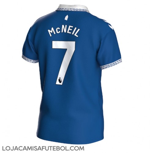Camisa de Futebol Everton Dwight McNeil #7 Equipamento Principal 2023-24 Manga Curta